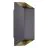 Nordlux Nico Luz De Pared Aluminium Negro Up & Down | IP54 - Apta para 2x GU10