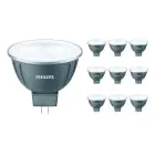 Multipack 10x Philips Master LED Foco GU5.3 MR16 7.5W 621lm 36D - 930 Luz Cálida | Mejor reproducción de color - Regulable - Reemplazo 50W