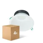 Multipack 4x Philips Downlight LED Coreline DN142B Aluminium Blanco 19.2W 2300lm 60D - 840 Blanco Frio | Recorte 200mm - IP20 - Blanco Reflector